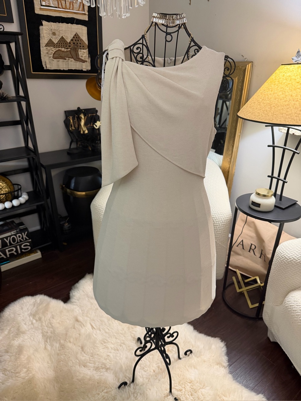 Calvin Klein Cream Cocktail Dress